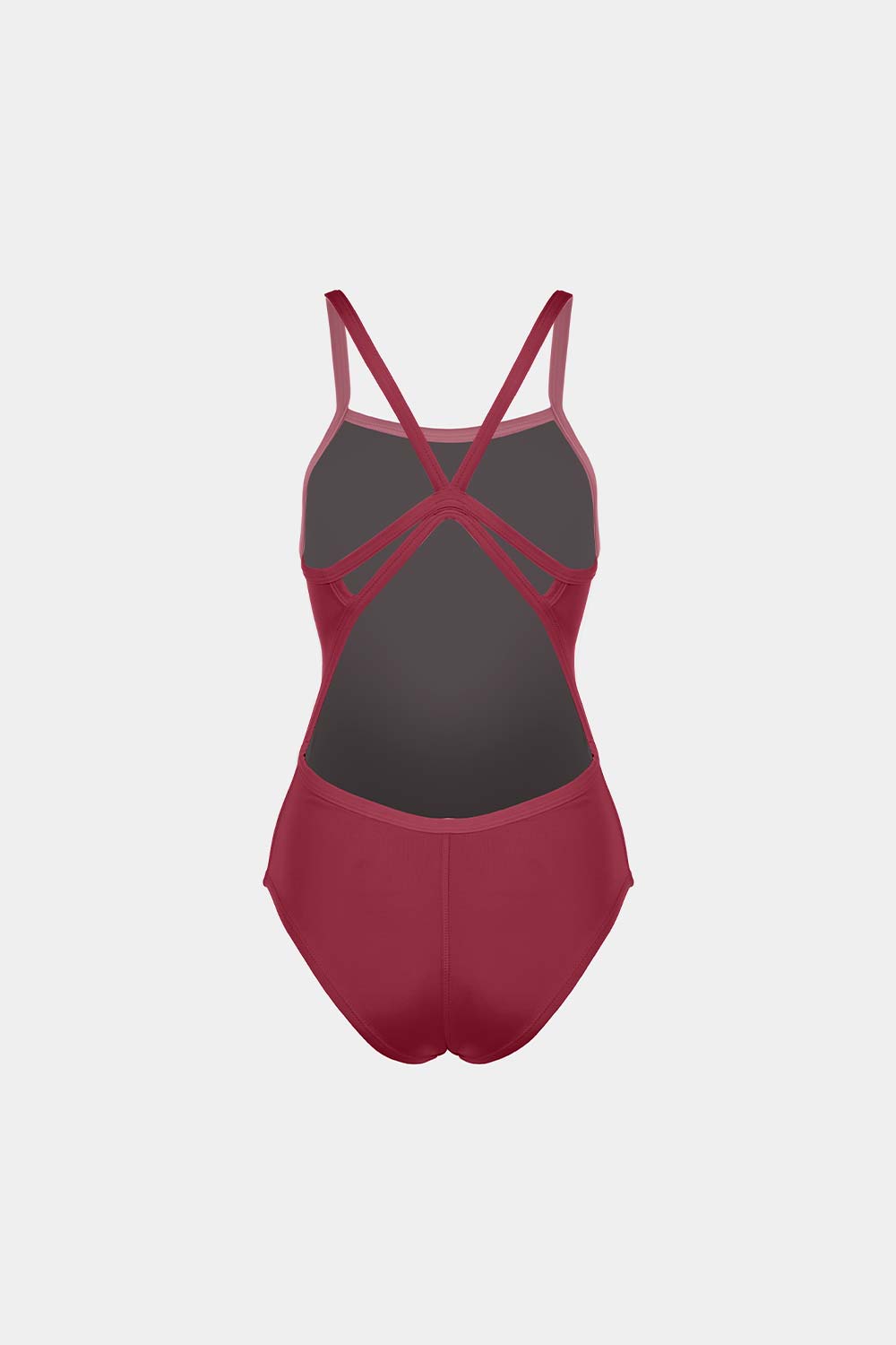 ENTERO DOBLE TIRA ESENCIAL BURDEOS ESPALDA