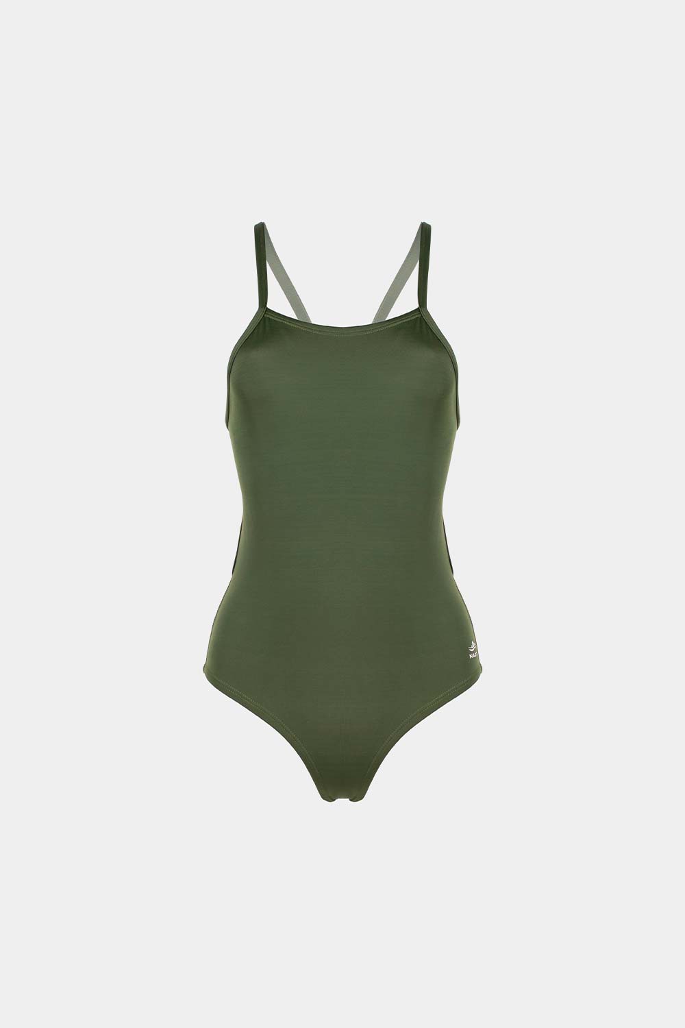 ENTERO DOBLE TIRA ESENCIAL VERDE MILITAR FRENTE