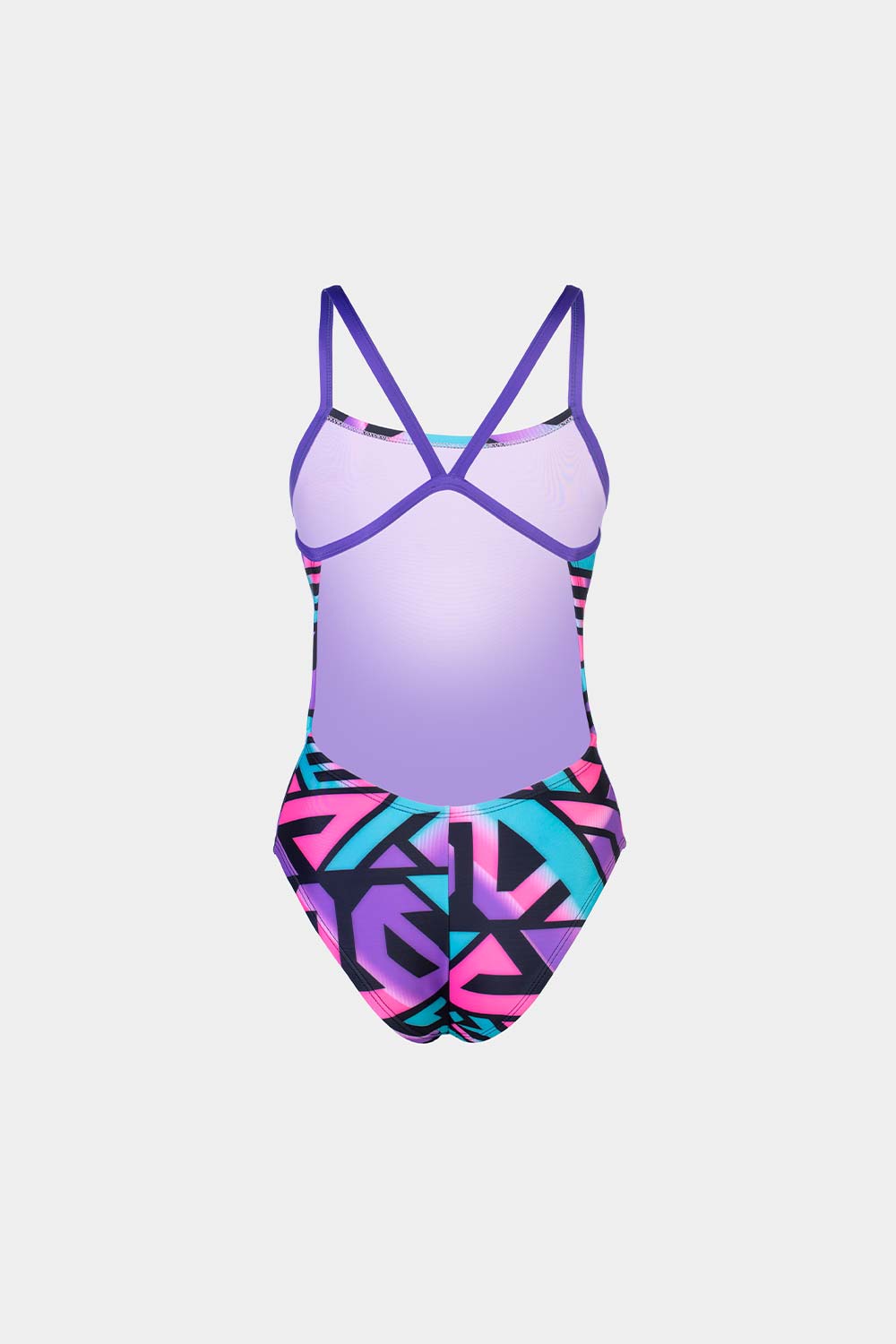 ENTERO TIRA ESTAMPADO GEOMETRIC PURPLE ESPALDA